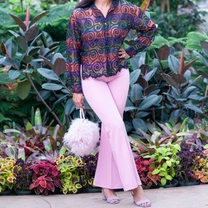 Vintage Pink Wide Leg Trousers sz 7